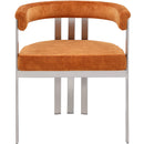 Meridian Marcello Cognac Velvet Dining Chair IMAGE 4