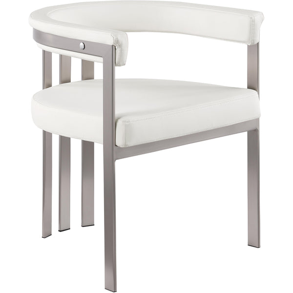 Meridian Marcello Cream Vegan Leather Dining Chair IMAGE 1