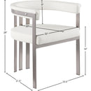 Meridian Marcello Cream Vegan Leather Dining Chair IMAGE 8