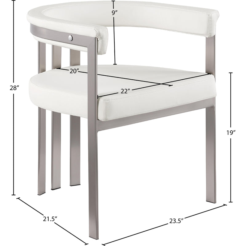 Meridian Marcello Cream Vegan Leather Dining Chair IMAGE 8