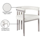 Meridian Marcello Cream Vegan Leather Dining Chair IMAGE 9