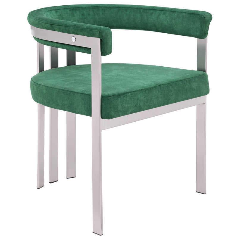 Meridian Marcello Green Velvet Dining Chair IMAGE 1