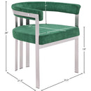 Meridian Marcello Green Velvet Dining Chair IMAGE 8