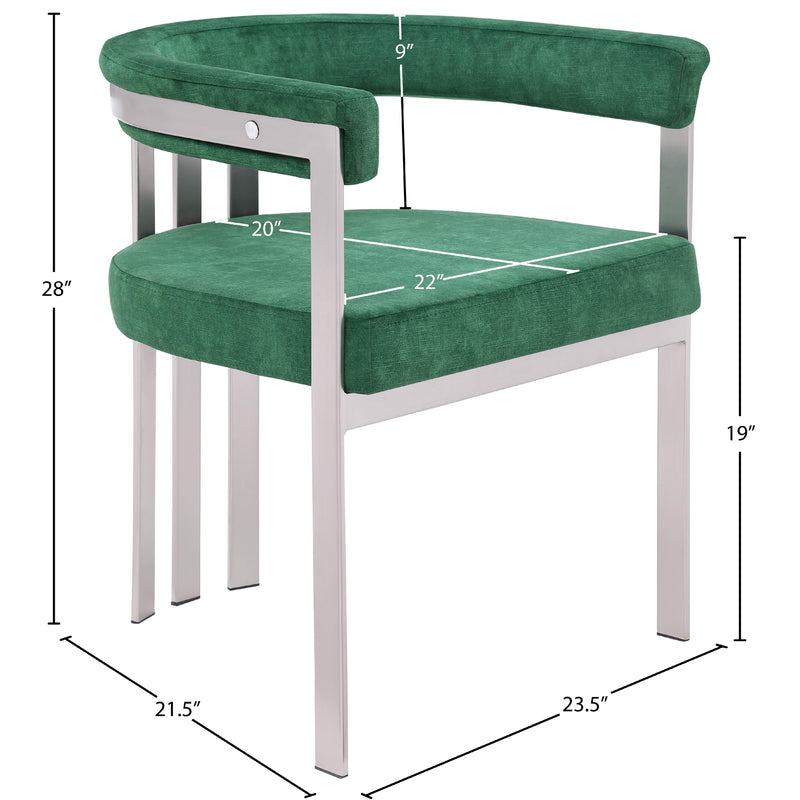 Meridian Marcello Green Velvet Dining Chair IMAGE 8