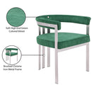 Meridian Marcello Green Velvet Dining Chair IMAGE 9
