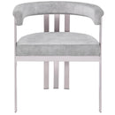 Meridian Marcello Grey Velvet Dining Chair IMAGE 4