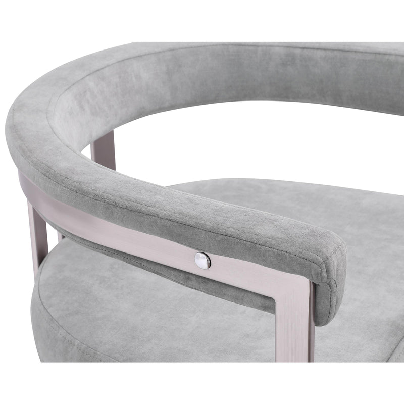 Meridian Marcello Grey Velvet Dining Chair IMAGE 7
