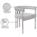 Meridian Marcello Grey Velvet Dining Chair IMAGE 9