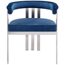 Meridian Marcello Navy Velvet Dining Chair IMAGE 4