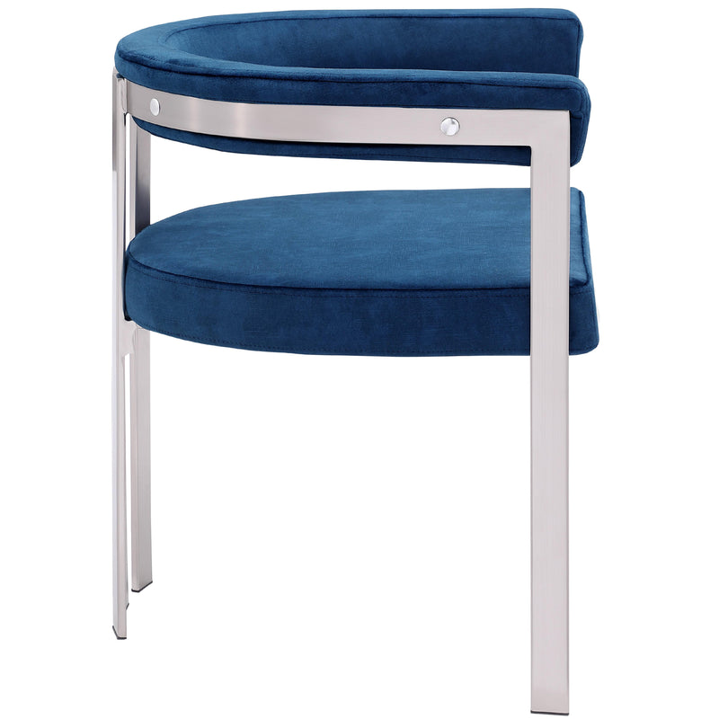 Meridian Marcello Navy Velvet Dining Chair IMAGE 5