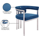 Meridian Marcello Navy Velvet Dining Chair IMAGE 9