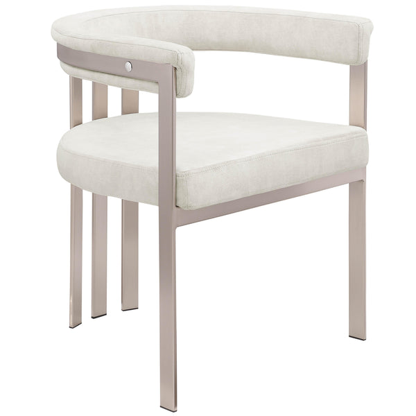 Meridian Marcello Stone Velvet Dining Chair IMAGE 1