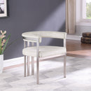 Meridian Marcello Stone Velvet Dining Chair IMAGE 2
