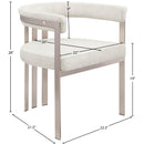 Meridian Marcello Stone Velvet Dining Chair IMAGE 8