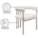 Meridian Marcello Stone Velvet Dining Chair IMAGE 9