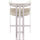 Meridian Marcello Beige Velvet Counter Stool IMAGE 5