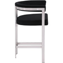 Meridian Marcello Black Velvet Counter Stool IMAGE 4