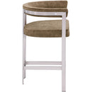 Meridian Marcello Brown Velvet Counter Stool IMAGE 4