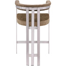 Meridian Marcello Brown Velvet Counter Stool IMAGE 5