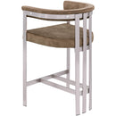 Meridian Marcello Brown Velvet Counter Stool IMAGE 6