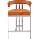 Meridian Marcello Cognac Velvet Counter Stool IMAGE 3