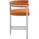 Meridian Marcello Cognac Velvet Counter Stool IMAGE 4