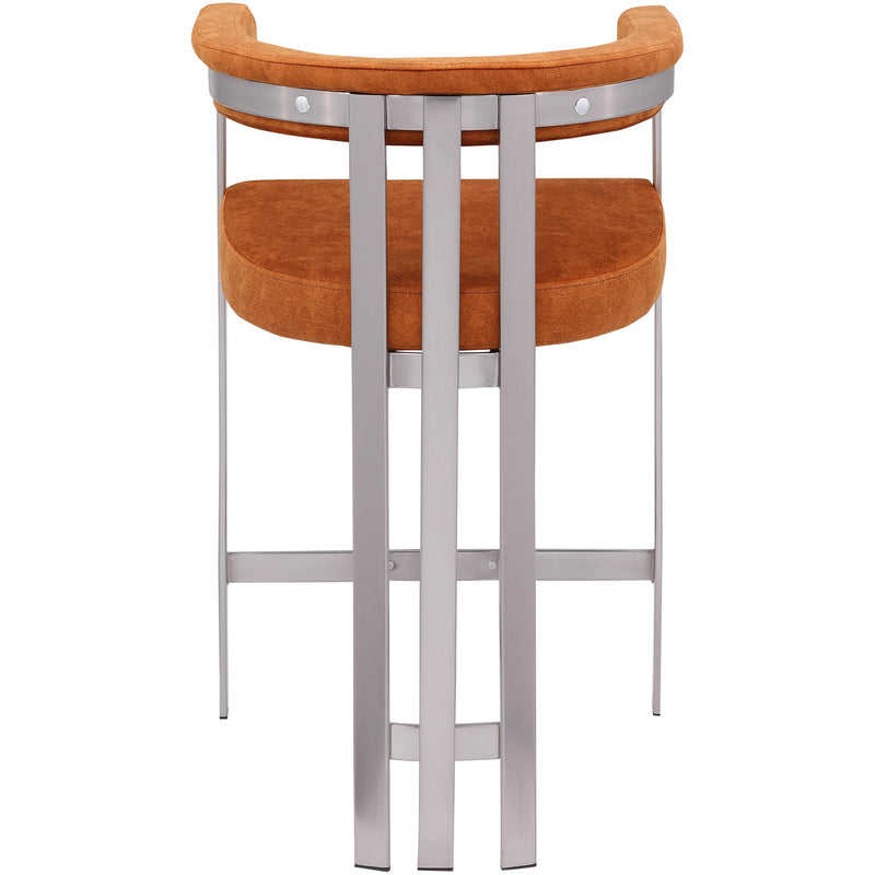 Meridian Marcello Cognac Velvet Counter Stool IMAGE 5