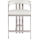 Meridian Marcello Cream Vegan Leather Counter Stool IMAGE 3
