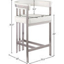 Meridian Marcello Cream Vegan Leather Counter Stool IMAGE 8