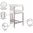 Meridian Marcello Cream Vegan Leather Counter Stool IMAGE 9