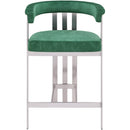 Meridian Marcello Green Velvet Counter Stool IMAGE 3