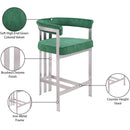 Meridian Marcello Green Velvet Counter Stool IMAGE 8