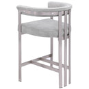 Meridian Marcello Grey Velvet Counter Stool IMAGE 6
