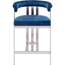Meridian Marcello Navy Velvet Counter Stool IMAGE 3