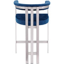 Meridian Marcello Navy Velvet Counter Stool IMAGE 5