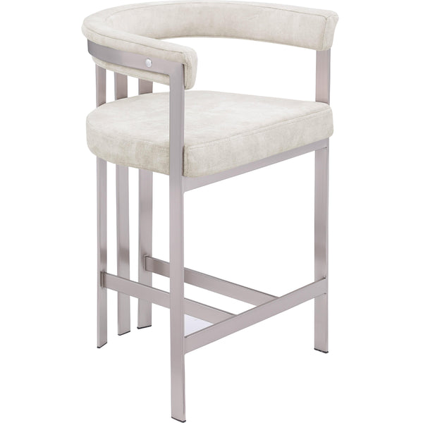 Meridian Marcello Stone Velvet Counter Stool IMAGE 1