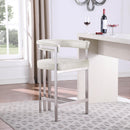 Meridian Marcello Stone Velvet Counter Stool IMAGE 2
