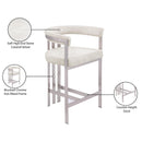 Meridian Marcello Stone Velvet Counter Stool IMAGE 8