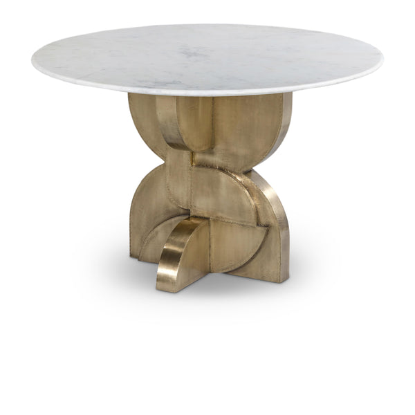 Meridian Alden White Dining Table IMAGE 1
