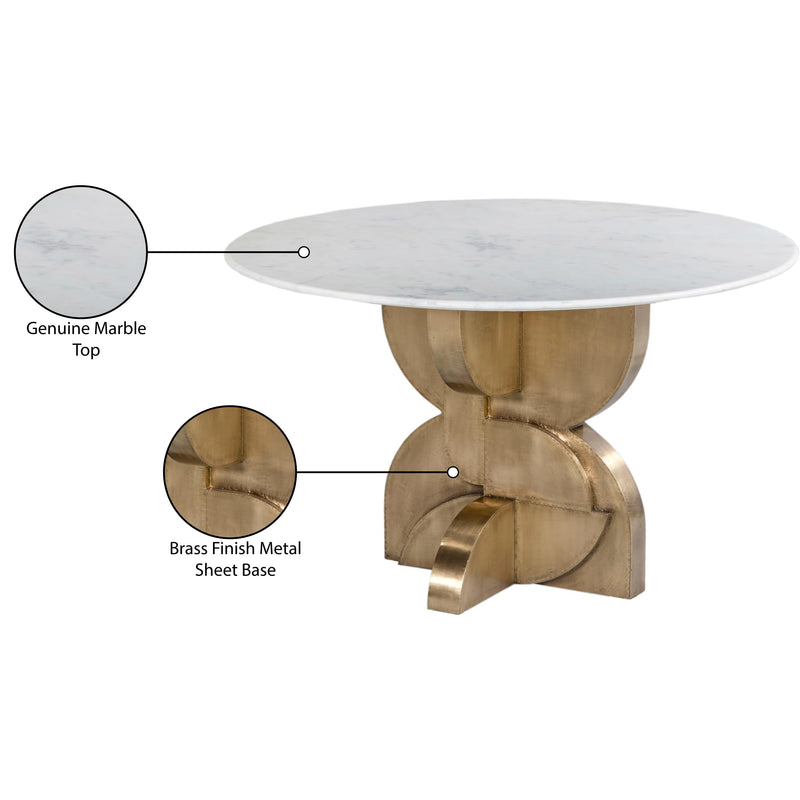 Meridian Alden White Dining Table IMAGE 8