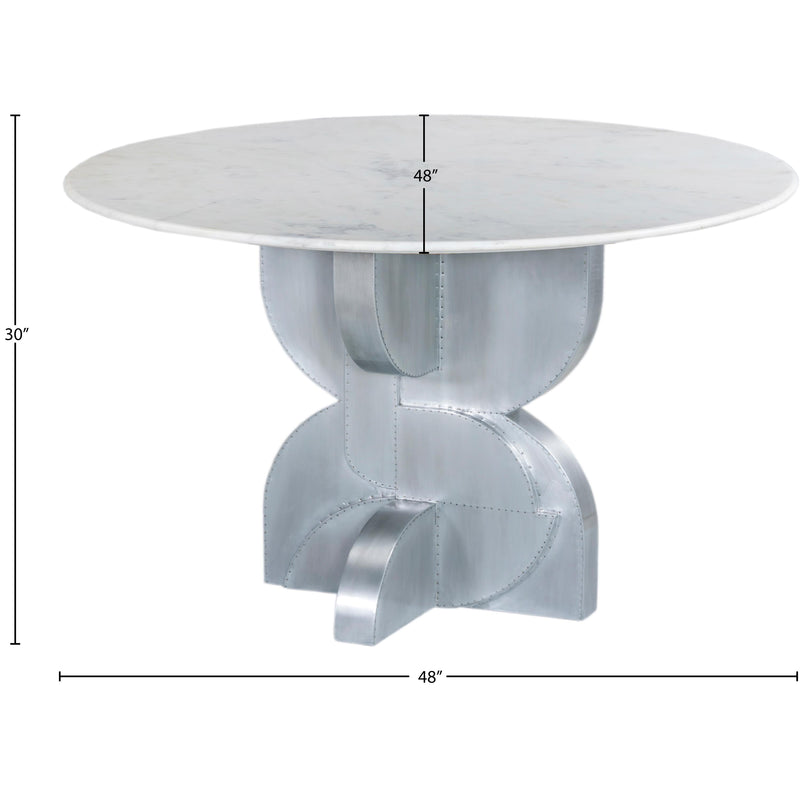 Meridian Alden White Dining Table IMAGE 10