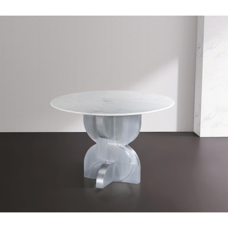 Meridian Alden White Dining Table IMAGE 2