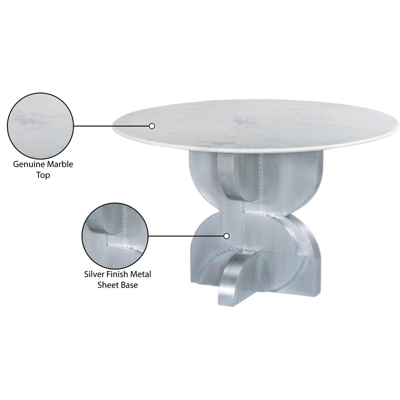 Meridian Alden White Dining Table IMAGE 9