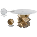 Meridian Walker White Dining Table IMAGE 8