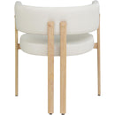 Meridian Gideon Cream Vegan Leather Dining Chair IMAGE 2