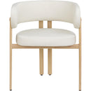 Meridian Gideon Cream Vegan Leather Dining Chair IMAGE 4