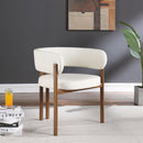 Meridian Gideon Cream Vegan Leather Dining Chair IMAGE 8