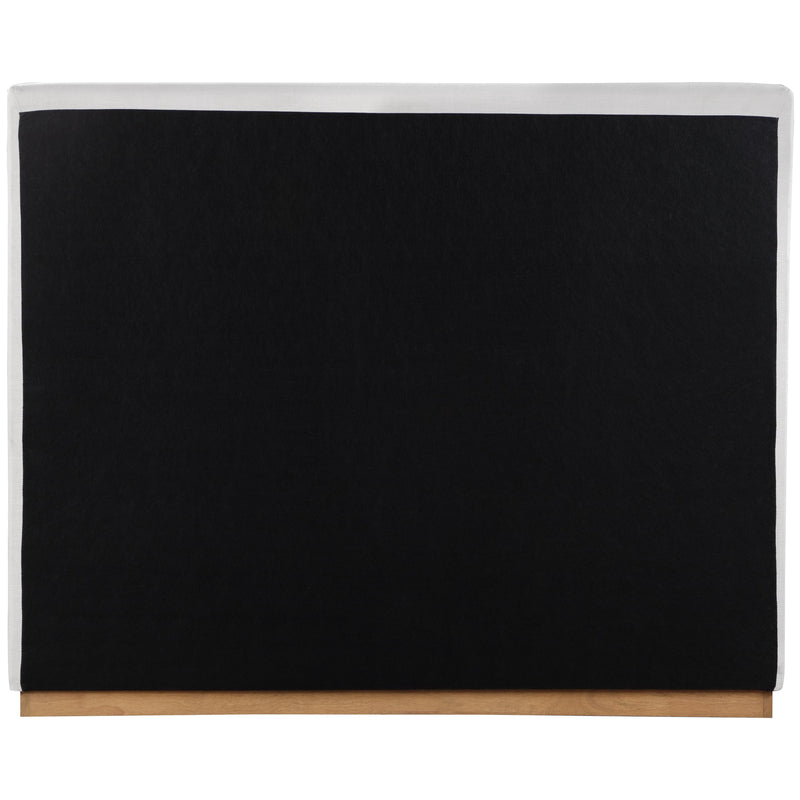 Meridian Alfie Cream Linen Textured Fabric King Bed IMAGE 5