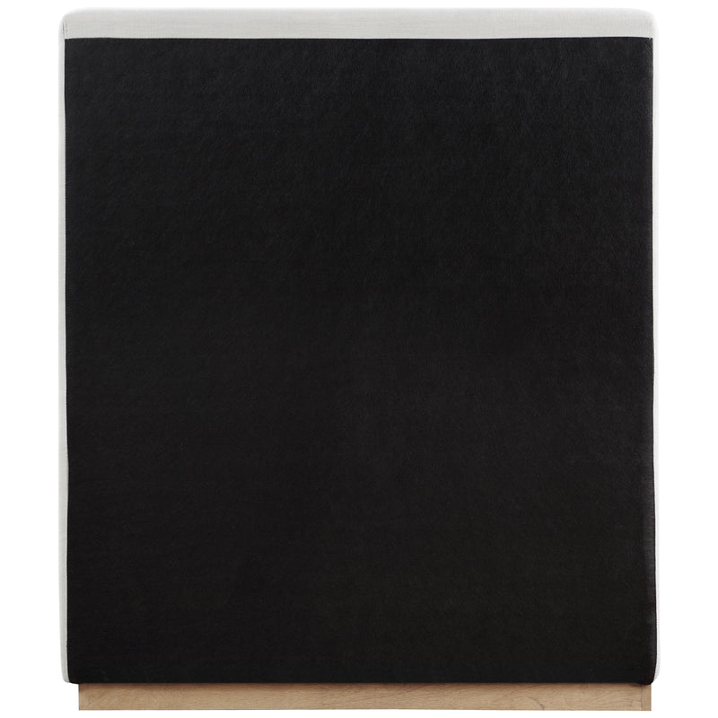 Meridian Alfie Cream Linen Textured Fabric Twin Bed IMAGE 5