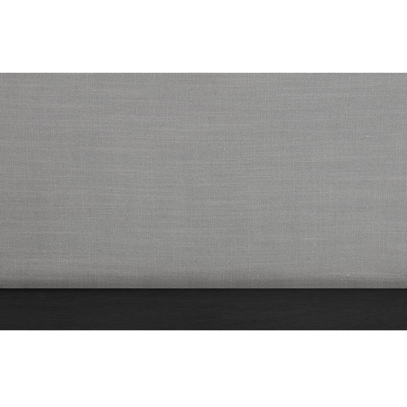 Meridian Alfie Grey Linen Textured Fabric Twin Bed IMAGE 7